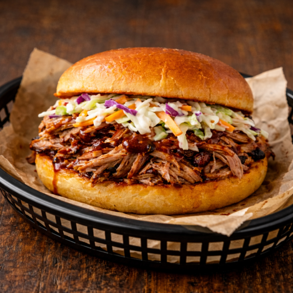 pulled pork barbecue sandwich